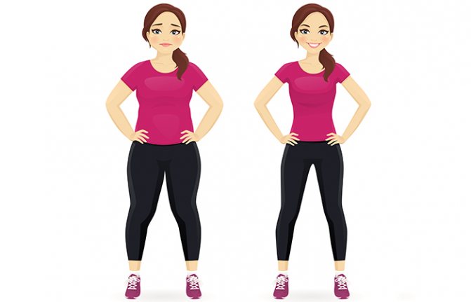 похудевшая девушка