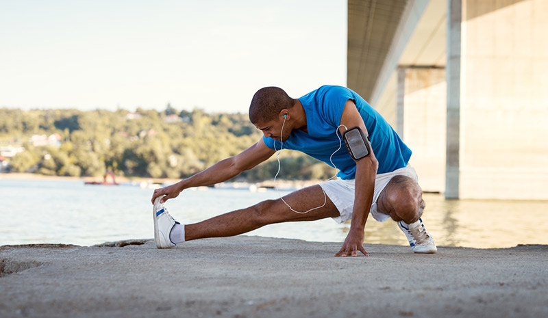 атлет на тренировке