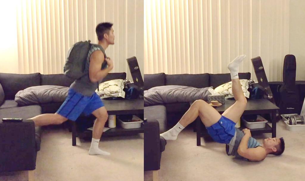 выпады с отягощениями