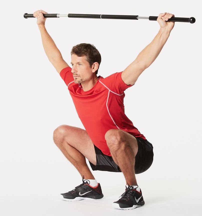 приседания с грифом