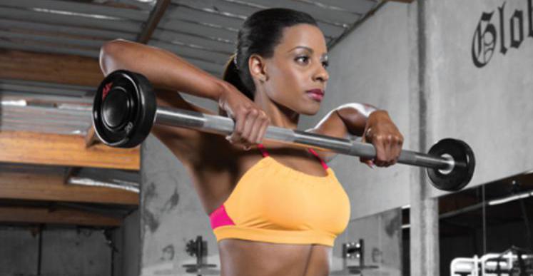 Протяжка штанги к подбородку