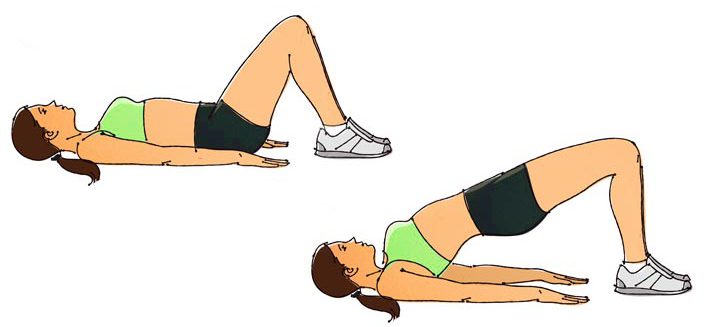 Подъем бедер в упоре лежа