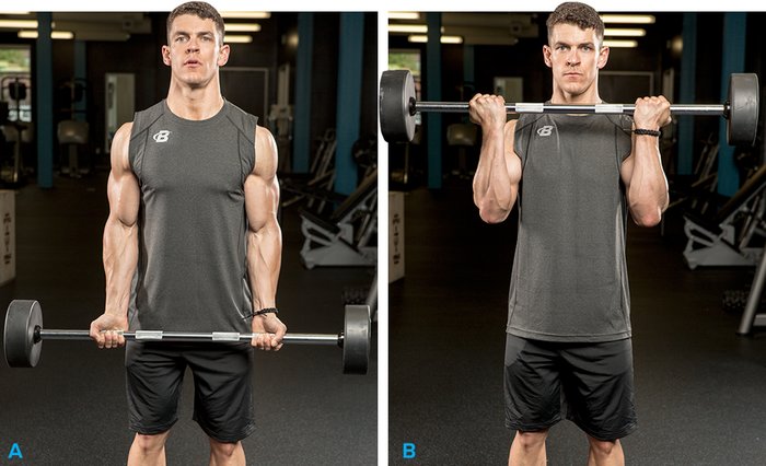 упражнение со штангой