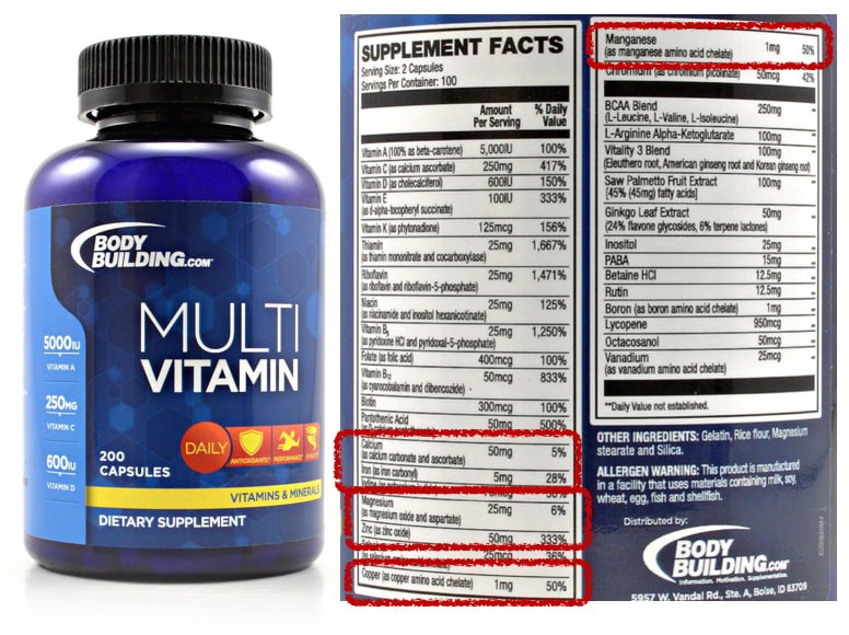 витамины для массы