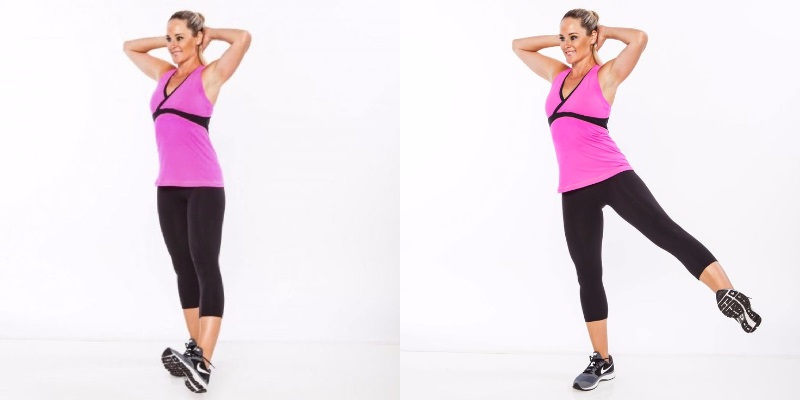 как накачать попу если болят колени