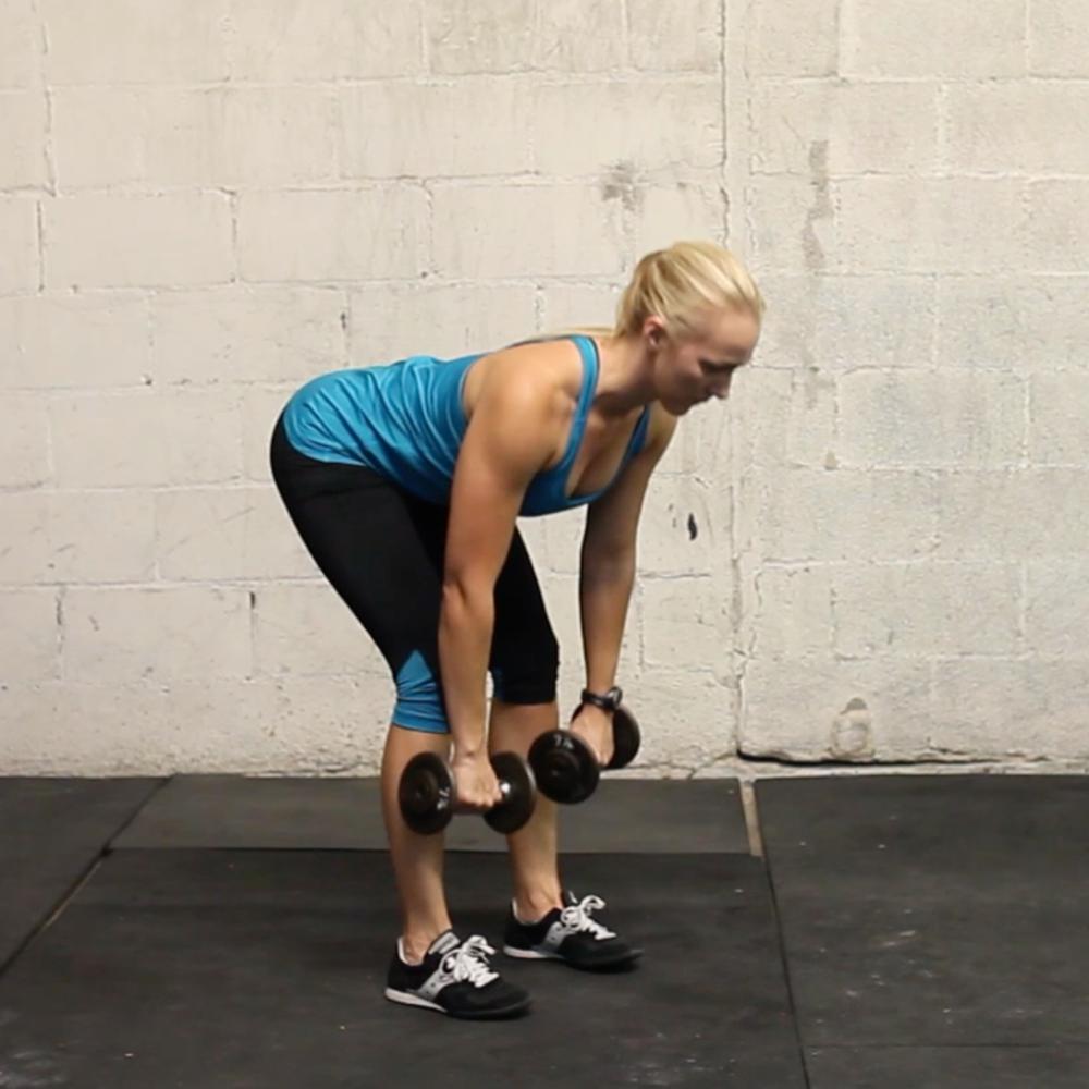 становая тяга с гантелями