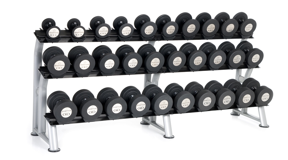 Набор литых гантелей