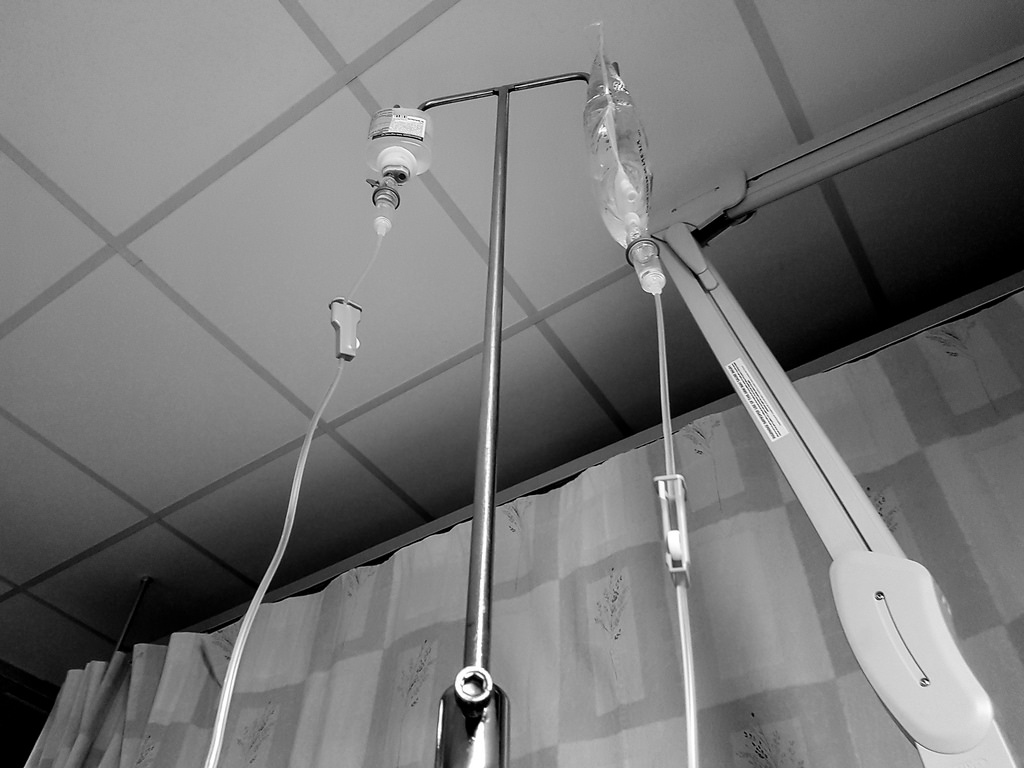 Установка с капельницей (вид снизу)