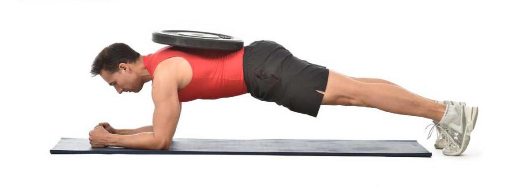 Упражнение "планка" с отягощением