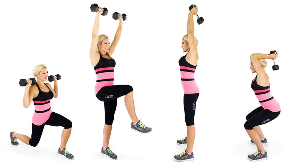 занятия с гантелями для женщин