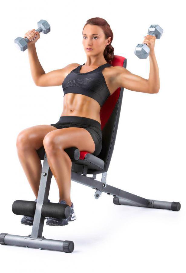 разводка гантелей под углом в наклоне