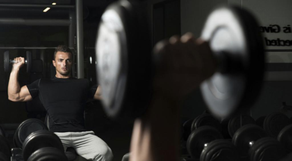 Техника выполнения жима гантелей сидя