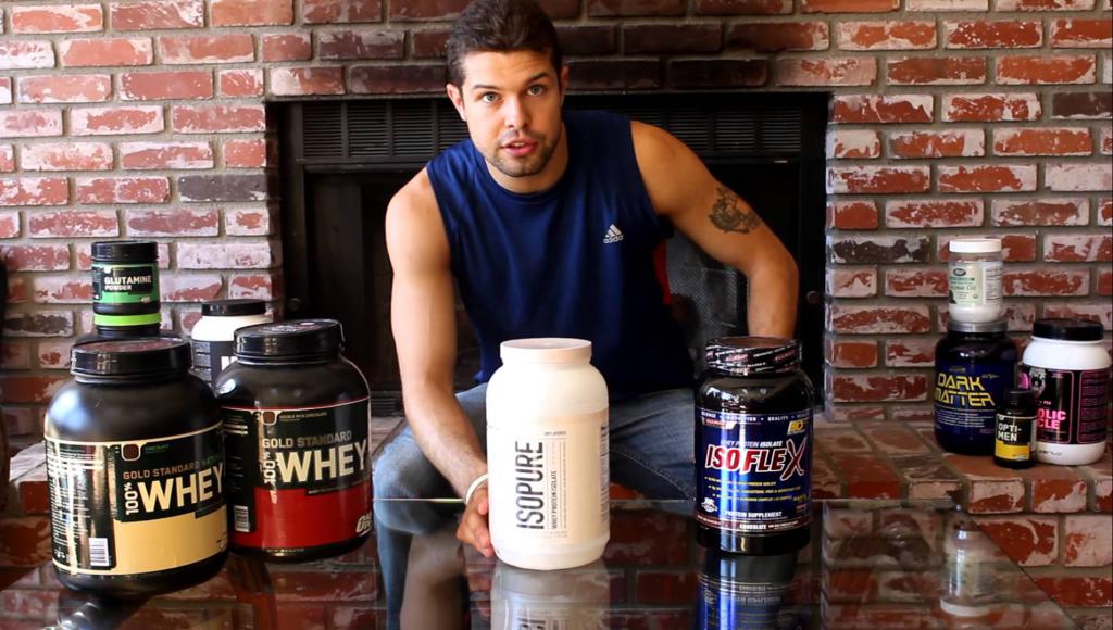 Протеины перед парнем