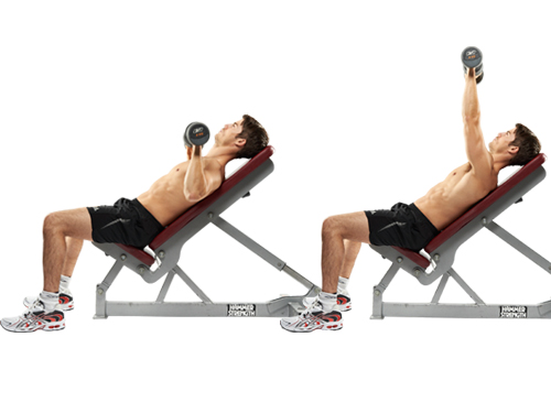 Жим на наклонной скамье