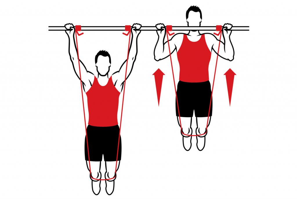 Пример подтягиваний с весом легче своего