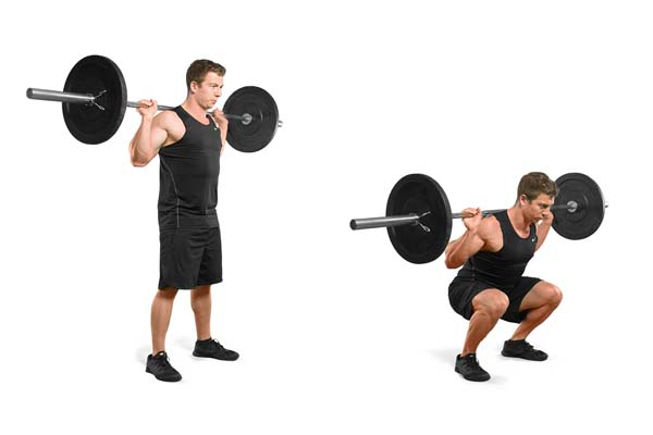 приседания со штангой