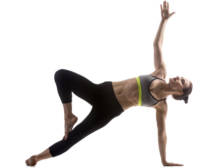 Боковая планка на одной ноге