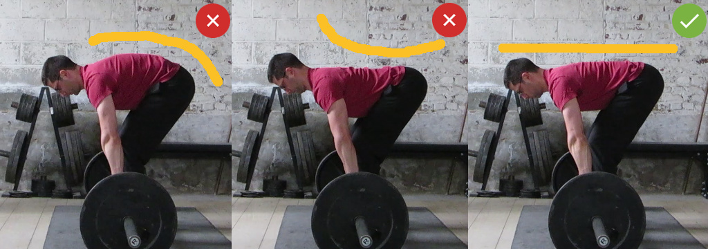 Ошибки в выполнении становой тяги: выгиб и прогиб спины