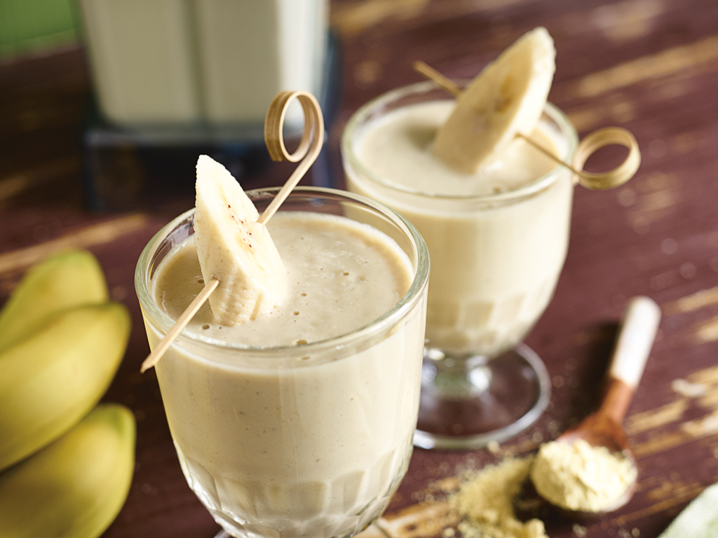 белковый коктейль с бананом
