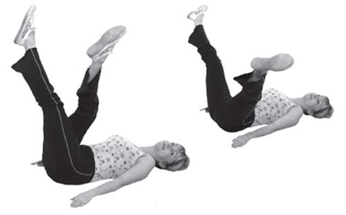 Разведение ног лежа