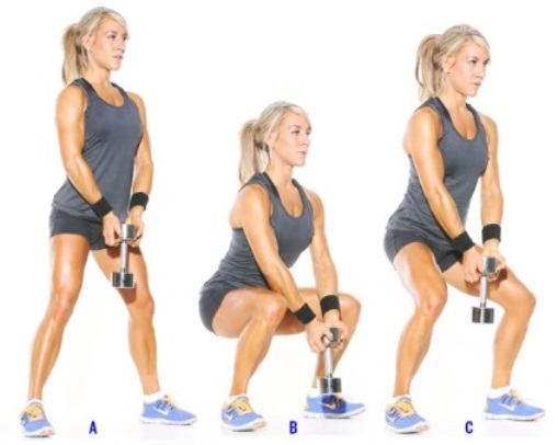 Техника приседаний-сумо