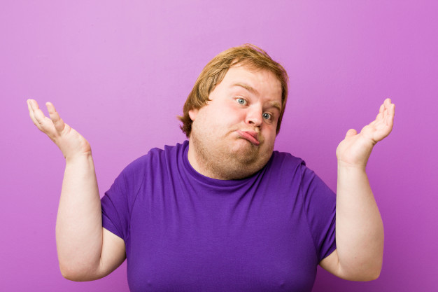 Толстяк не знает что сказать