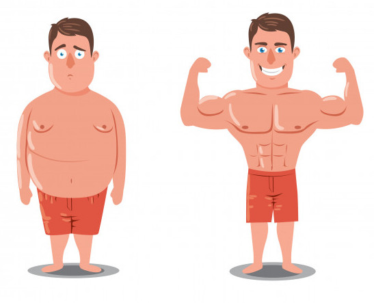 Похудение до и после