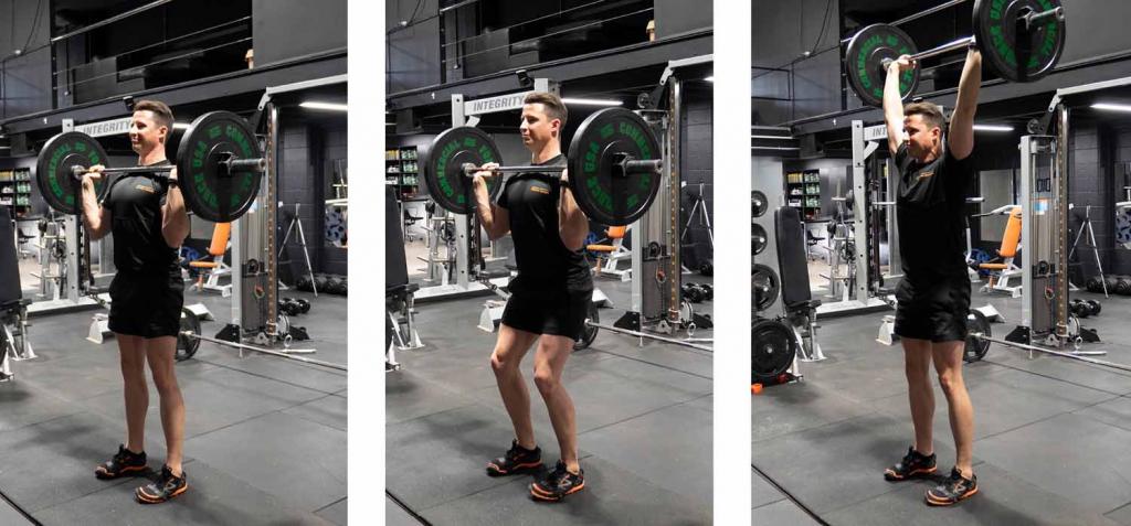 жим стоя, техника