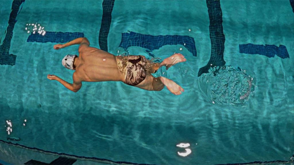 Завершение толчка ногами